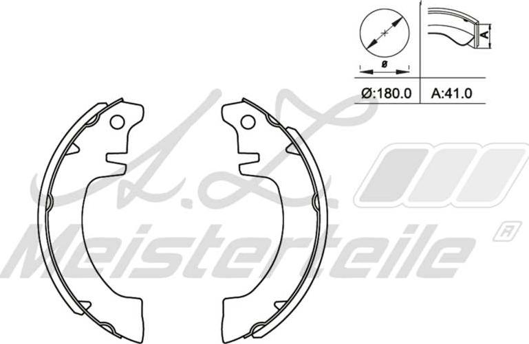 A.Z. Meisterteile AZMT-44-026-1249 - Комплект спирачна челюст vvparts.bg