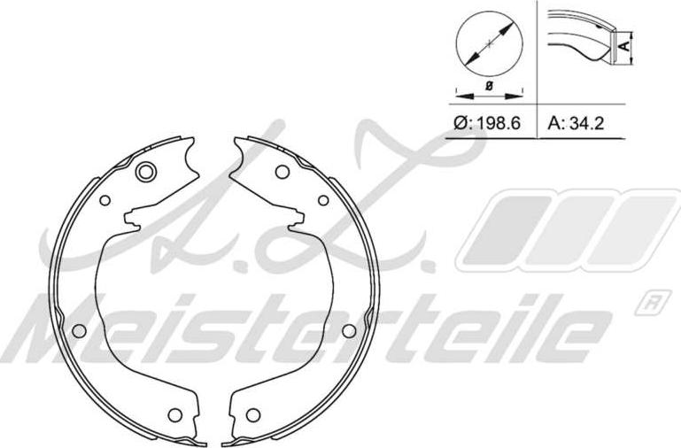 A.Z. Meisterteile AZMT-44-026-1245 - Комплект спирачна челюст vvparts.bg