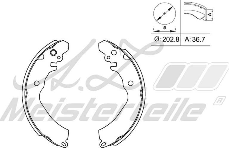 A.Z. Meisterteile AZMT-44-026-1240 - Комплект спирачна челюст vvparts.bg