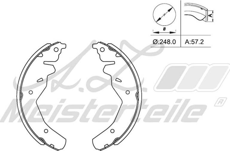 A.Z. Meisterteile AZMT-44-026-1243 - Комплект спирачна челюст vvparts.bg