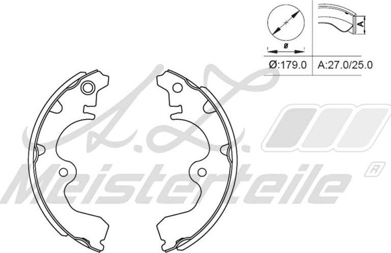 A.Z. Meisterteile AZMT-44-026-1242 - Комплект спирачна челюст vvparts.bg