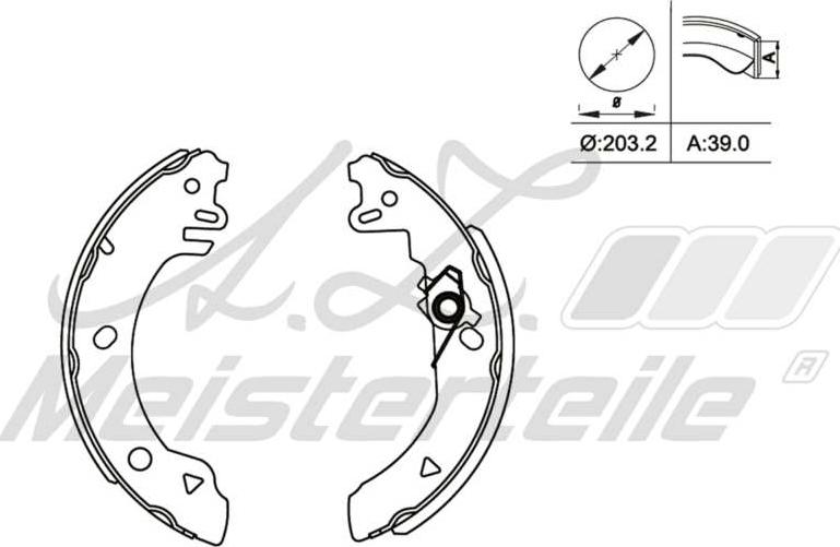 A.Z. Meisterteile AZMT-44-026-1259 - Комплект спирачна челюст vvparts.bg