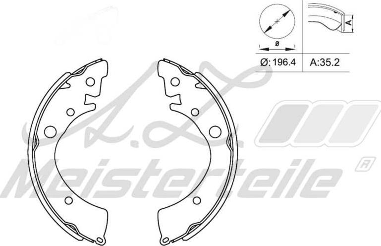 A.Z. Meisterteile AZMT-44-026-1264 - Комплект спирачна челюст vvparts.bg