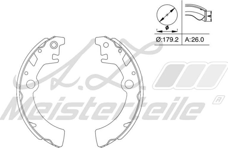 A.Z. Meisterteile AZMT-44-026-1265 - Комплект спирачна челюст vvparts.bg