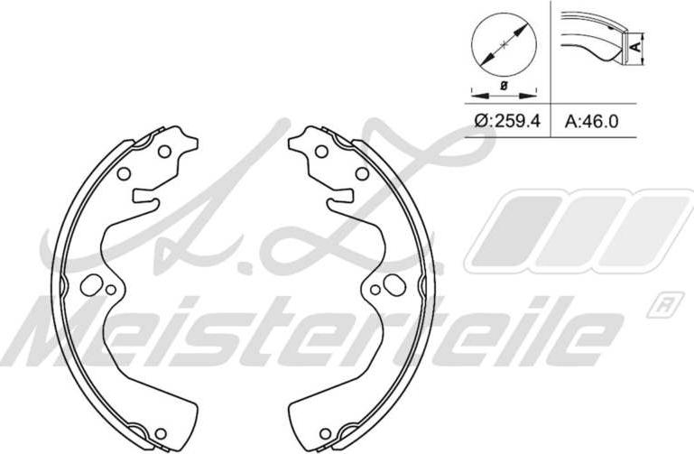 A.Z. Meisterteile AZMT-44-026-1266 - Комплект спирачна челюст vvparts.bg