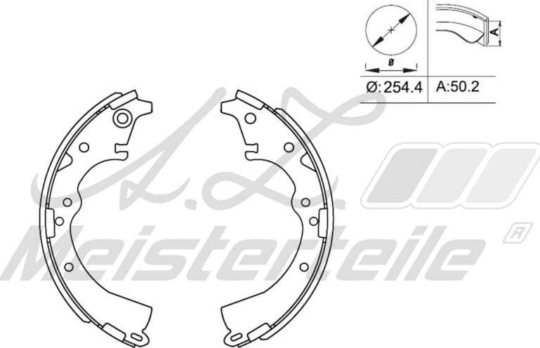 A.Z. Meisterteile AZMT-44-026-1263 - Комплект спирачна челюст vvparts.bg