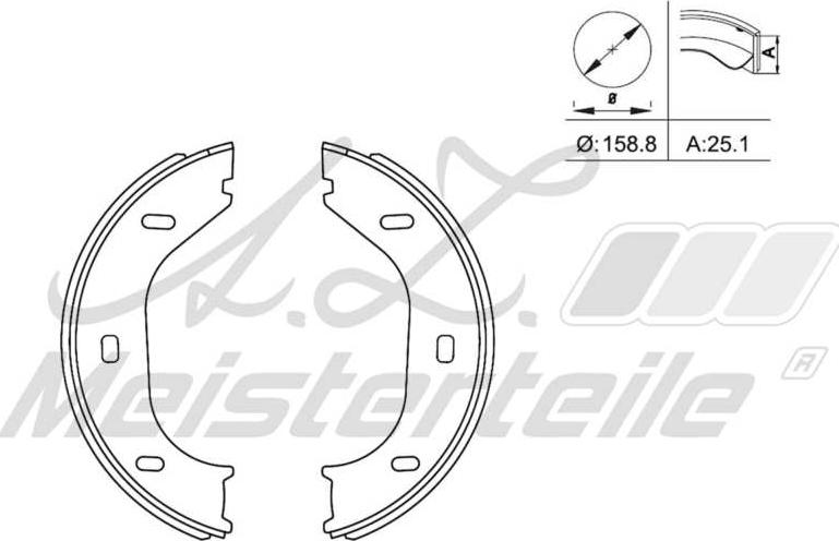 A.Z. Meisterteile AZMT-44-026-1267 - Комплект спирачна челюст vvparts.bg