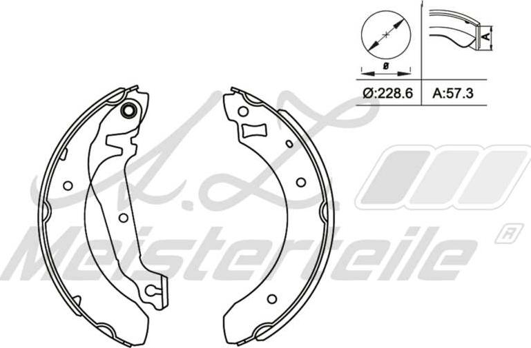 A.Z. Meisterteile AZMT-44-026-1209 - Комплект спирачна челюст vvparts.bg