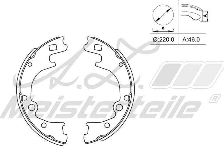 A.Z. Meisterteile AZMT-44-026-1206 - Комплект спирачна челюст vvparts.bg