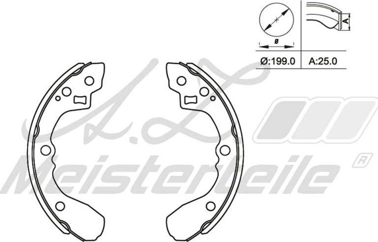 A.Z. Meisterteile AZMT-44-026-1202 - Комплект спирачна челюст vvparts.bg