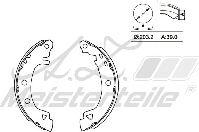 A.Z. Meisterteile AZMT-44-026-1218 - Комплект спирачна челюст vvparts.bg