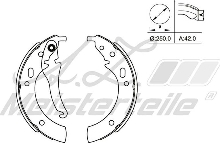 A.Z. Meisterteile AZMT-44-026-1281 - Комплект спирачна челюст vvparts.bg