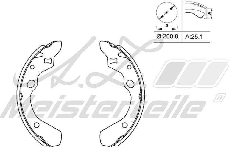 A.Z. Meisterteile AZMT-44-026-1287 - Комплект спирачна челюст vvparts.bg