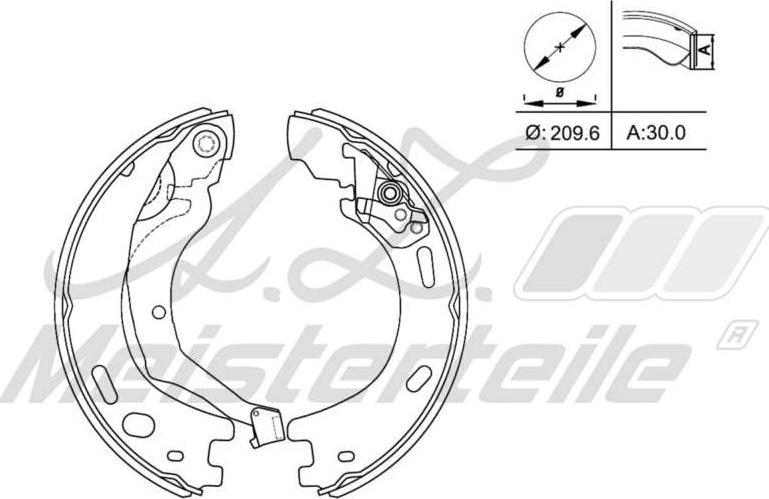 A.Z. Meisterteile AZMT-44-026-1224 - Комплект спирачна челюст vvparts.bg