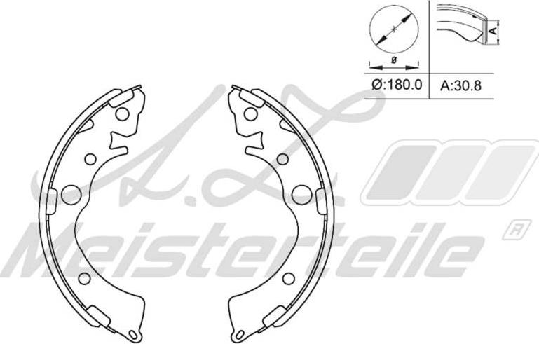 A.Z. Meisterteile AZMT-44-026-1226 - Комплект спирачна челюст vvparts.bg