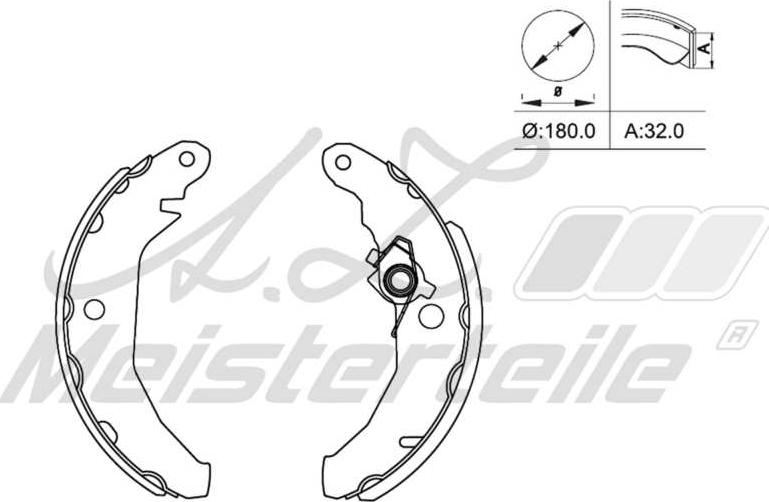 A.Z. Meisterteile AZMT-44-026-1279 - Комплект спирачна челюст vvparts.bg