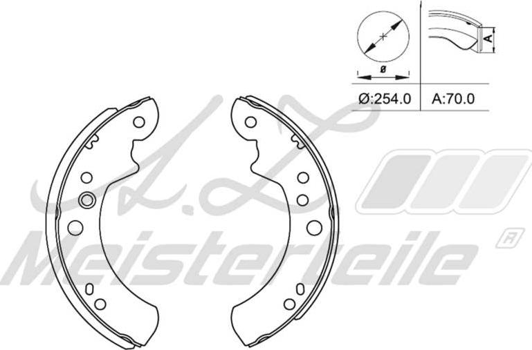 A.Z. Meisterteile AZMT-44-026-1274 - Комплект спирачна челюст vvparts.bg