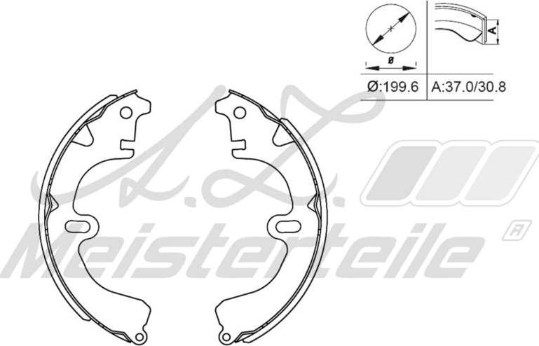 A.Z. Meisterteile AZMT-44-026-1276 - Комплект спирачна челюст vvparts.bg