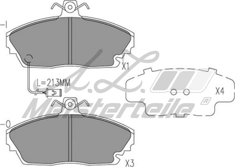 A.Z. Meisterteile AZMT-44-022-1948 - Комплект спирачно феродо, дискови спирачки vvparts.bg