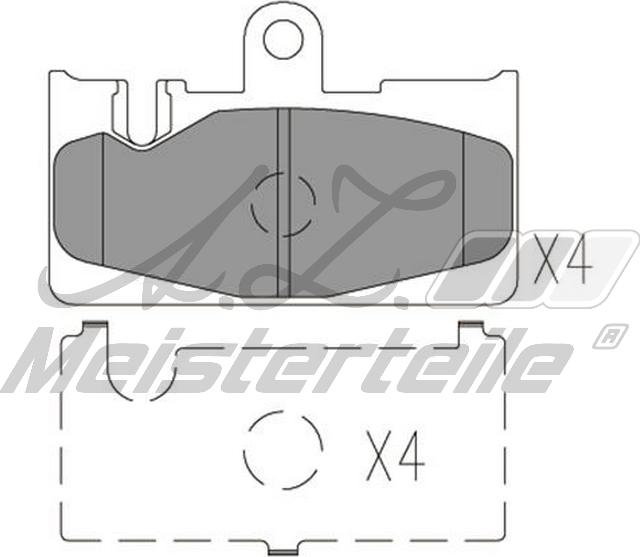 A.Z. Meisterteile AZMT-44-022-1904 - Комплект спирачно феродо, дискови спирачки vvparts.bg