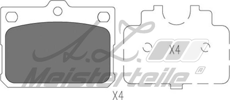 A.Z. Meisterteile AZMT-44-022-1936 - Комплект спирачно феродо, дискови спирачки vvparts.bg