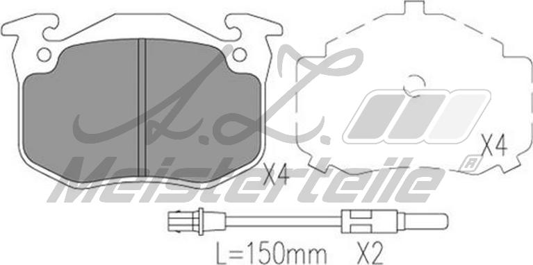 A.Z. Meisterteile AZMT-44-022-1926 - Комплект спирачно феродо, дискови спирачки vvparts.bg