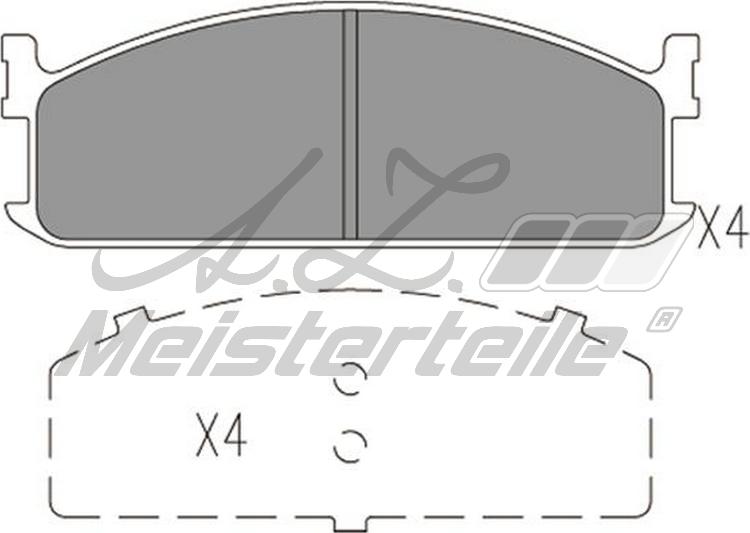 A.Z. Meisterteile AZMT-44-022-1922 - Комплект спирачно феродо, дискови спирачки vvparts.bg