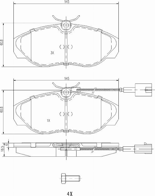 A.Z. Meisterteile AZMT-44-022-1444 - Комплект спирачно феродо, дискови спирачки vvparts.bg