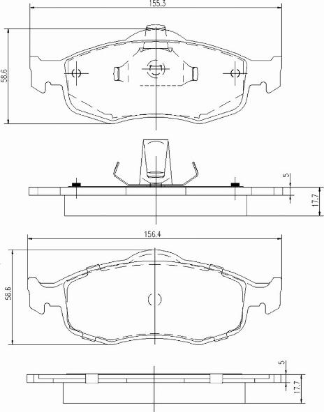 A.Z. Meisterteile AZMT-44-022-1415 - Комплект спирачно феродо, дискови спирачки vvparts.bg