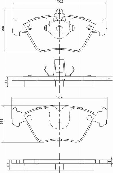 A.Z. Meisterteile AZMT-44-022-1417 - Комплект спирачно феродо, дискови спирачки vvparts.bg