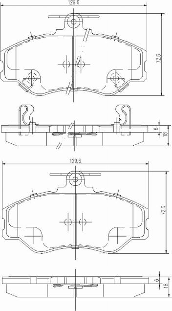 A.Z. Meisterteile AZMT-44-022-1437 - Комплект спирачно феродо, дискови спирачки vvparts.bg