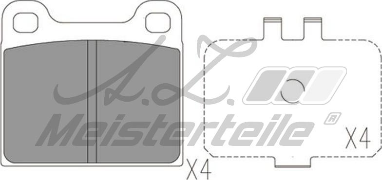 A.Z. Meisterteile AZMT-44-022-2378 - Комплект спирачно феродо, дискови спирачки vvparts.bg