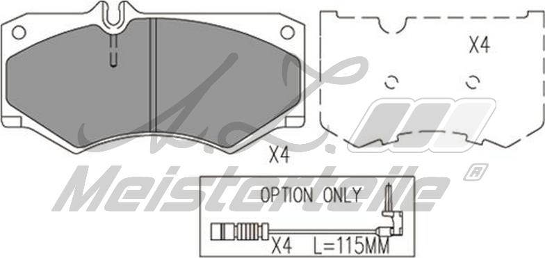 A.Z. Meisterteile AZMT-44-022-1536 - Комплект спирачно феродо, дискови спирачки vvparts.bg