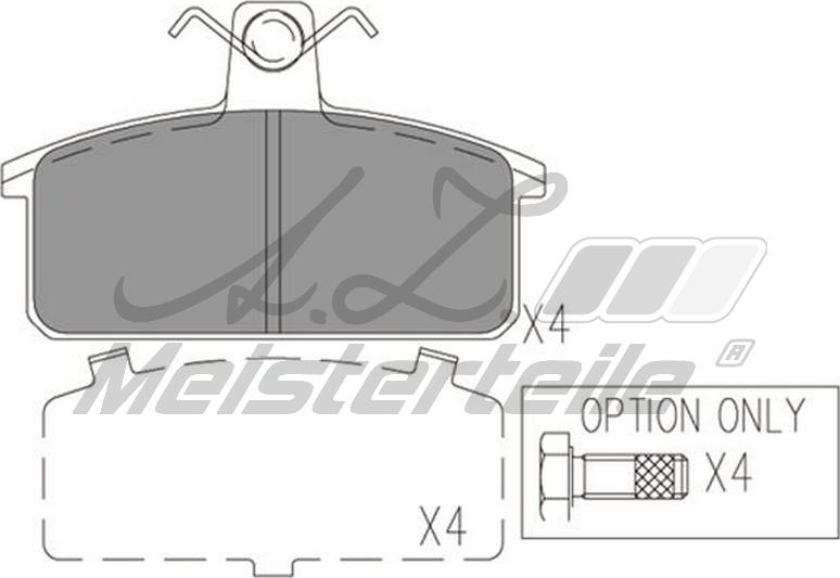 A.Z. Meisterteile AZMT-44-022-1537 - Комплект спирачно феродо, дискови спирачки vvparts.bg