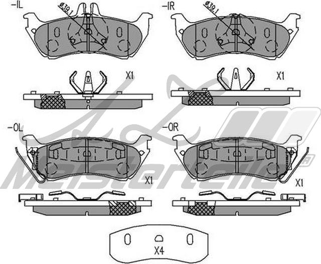 A.Z. Meisterteile AZMT-44-022-1699 - Комплект спирачно феродо, дискови спирачки vvparts.bg