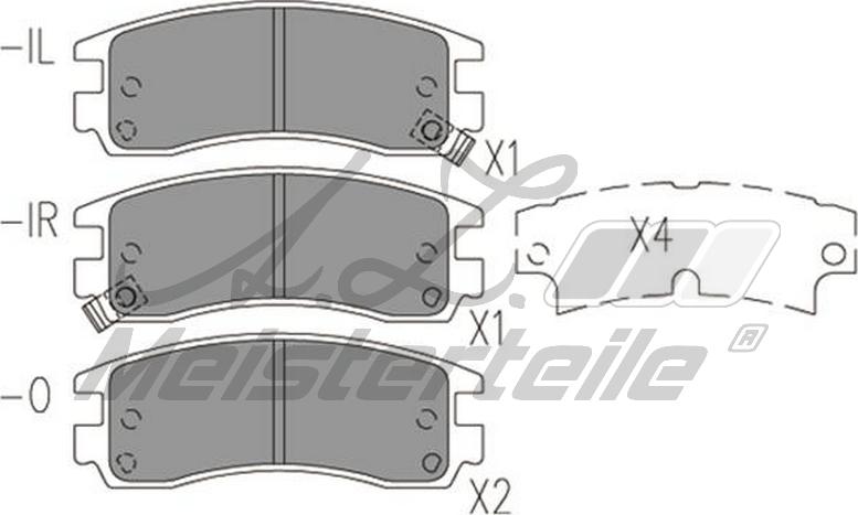 A.Z. Meisterteile AZMT-44-022-1694 - Комплект спирачно феродо, дискови спирачки vvparts.bg