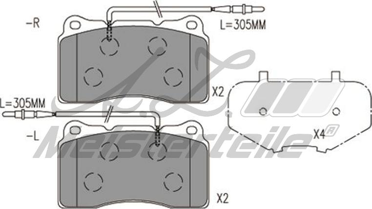 A.Z. Meisterteile AZMT-44-022-1695 - Комплект спирачно феродо, дискови спирачки vvparts.bg