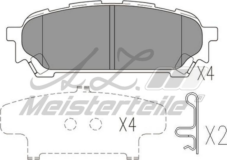 A.Z. Meisterteile AZMT-44-022-1691 - Комплект спирачно феродо, дискови спирачки vvparts.bg