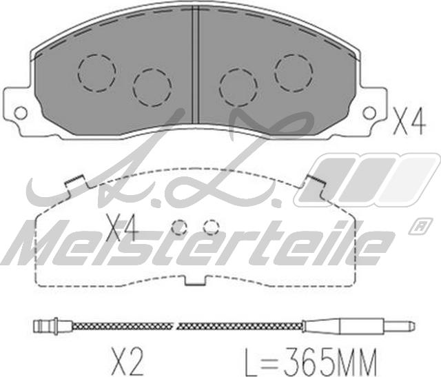 A.Z. Meisterteile AZMT-44-022-1667 - Комплект спирачно феродо, дискови спирачки vvparts.bg