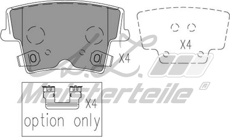 A.Z. Meisterteile AZMT-44-022-1603 - Комплект спирачно феродо, дискови спирачки vvparts.bg