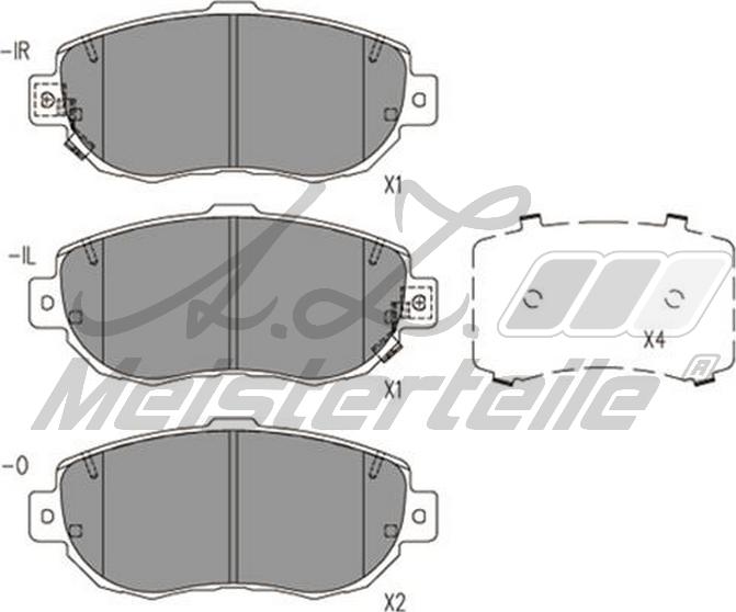 A.Z. Meisterteile AZMT-44-022-1683 - Комплект спирачно феродо, дискови спирачки vvparts.bg