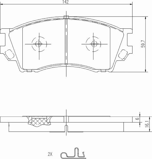 A.Z. Meisterteile AZMT-44-022-1006 - Комплект спирачно феродо, дискови спирачки vvparts.bg