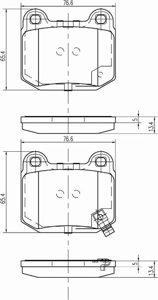 A.Z. Meisterteile AZMT-44-022-1149 - Комплект спирачно феродо, дискови спирачки vvparts.bg