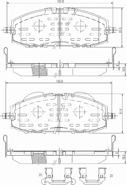 A.Z. Meisterteile AZMT-44-022-1154 - Комплект спирачно феродо, дискови спирачки vvparts.bg