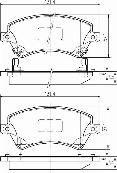 A.Z. Meisterteile AZMT-44-022-1152 - Комплект спирачно феродо, дискови спирачки vvparts.bg