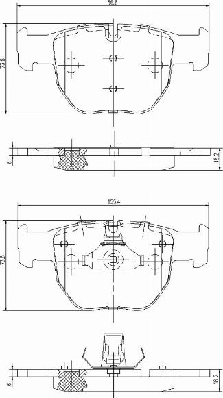 A.Z. Meisterteile AZMT-44-022-1157 - Комплект спирачно феродо, дискови спирачки vvparts.bg