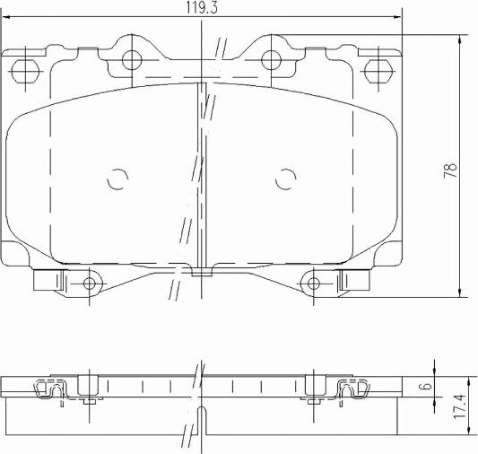 A.Z. Meisterteile AZMT-44-022-1108 - Комплект спирачно феродо, дискови спирачки vvparts.bg