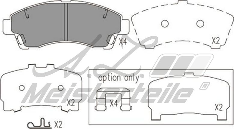 A.Z. Meisterteile AZMT-44-022-1840 - Комплект спирачно феродо, дискови спирачки vvparts.bg