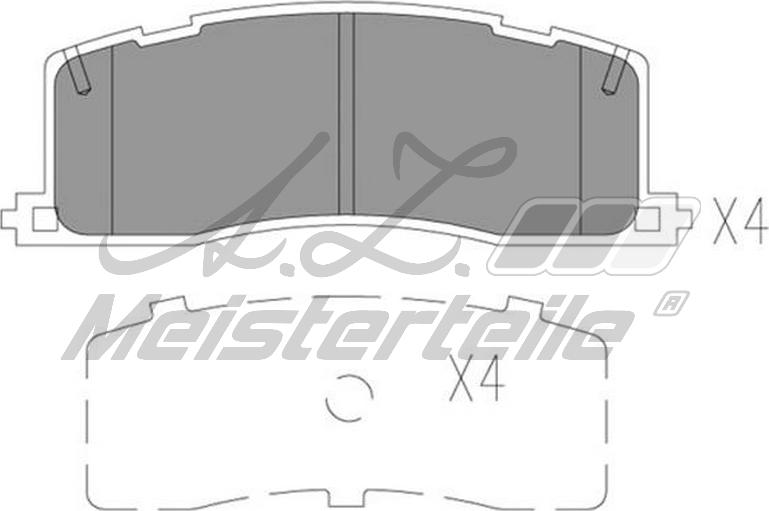 A.Z. Meisterteile AZMT-44-022-1858 - Комплект спирачно феродо, дискови спирачки vvparts.bg