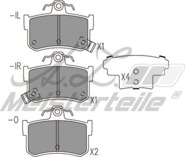 A.Z. Meisterteile AZMT-44-022-1853 - Комплект спирачно феродо, дискови спирачки vvparts.bg